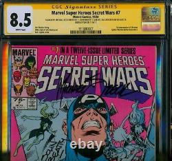 Marvel Super Heroes Secret Wars #7? 5X SIGNED STAN LEE + MORE? CGC 8.5 SS 1984