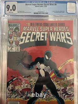 Marvel Super Heroes Secret Wars #8 CGC 9.0 WHITE 1st Black Costume Marvel 1984