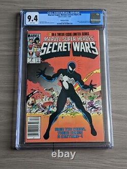 Marvel Super Heroes Secret Wars #8 CGC 9.4 WHITE Pages NEWSSTAND 1st Venom KEY
