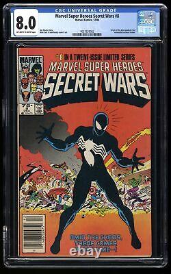 Marvel Super-Heroes Secret Wars #8 CGC VF 8.0 Variant 1st Black Costume