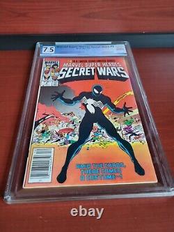 Marvel Super Heroes Secret Wars #8 Newsstand Symbiote PGX 7.5 GRADED NOT CGC