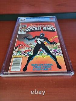 Marvel Super Heroes Secret Wars #8 Newsstand Symbiote Spider-Man CGC 8.5 GRADED