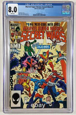 Marvel Super Heroes Secret Wars Lot, 9 issues, 3-7,9-12 ALL CGC most are 9.4