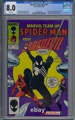 Marvel Team-up #141 Cgc 8.0 1st Spider-man Black Costume White Pages