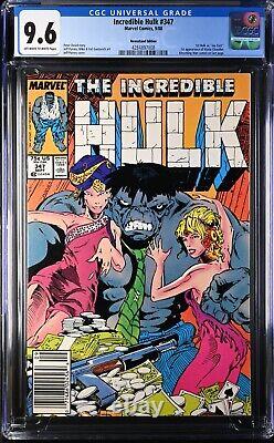 Marvel The Incredible Hulk #347 Cgc 9.6 Near Mint+ Newsstand Key 9/88