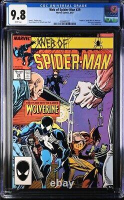 Marvel Web Of Spider-man #29 Cgc 9.8 Nm/m White Pages 8/87 Wolverine Hobgoblin