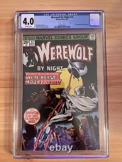 Marvel Werewolf By Night #33 Cgc 4.0 Key Issue 2nd Appearance Of Moon Knight