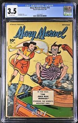 Mary Marvel Comics #16 CGC 3.5 SHAZAM! Fawcett Comics Otto & Jack Binder