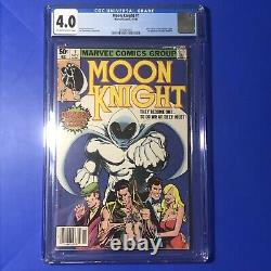 Moon Knight 1 CGC 4.0 1st Solo Series Appearance Rauol Bushman Marvel Comic 1980