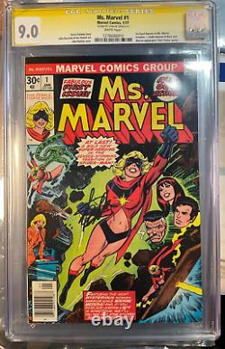 Ms. Marvel #1 CGC 9.0 Signed by STAN LEE! 1st Carol Danvers as Ms. Marvel! Key