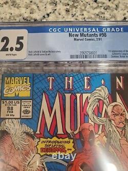 New Mutants #98 Cgc 2.5 White Pages Deadpool 1st Appearance 1991