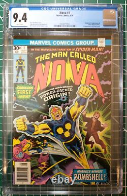 Nova #1 CGC 9.4 1976 1st App. Nova (Richard Rider) & Origin Marvel MCU Bronze