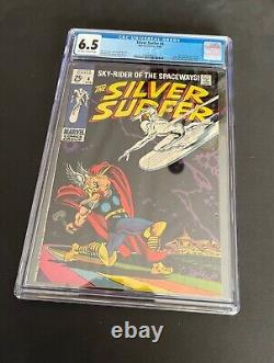 SILVER SURFER #4 MARVEL COMICS 1969 CGC 6.5 OWithW PAGES LOW PRINTING CLASSIC