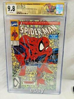 SPIDER-MAN #1 CGC 9.8 WP SS SIGNED BY 2x STAN LEE & Todd MCFARLANE SM #1 HOMAGE