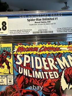 SPIDER-MAN Unlimited #1 CGC 9.8 NM/MT 1st App Shriek! Marvel 1993 DOUBLE COVER