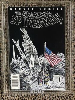 SS CGC 9.6 Amazing Spider-Man #36 UPC Newsstand Variant 9/11 SKETCH