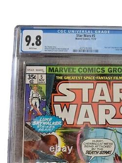 STAR WARS #5 CGC 9.8 WP Marvel Comics 1977 Death Star, Luke Skywalker, Chewy