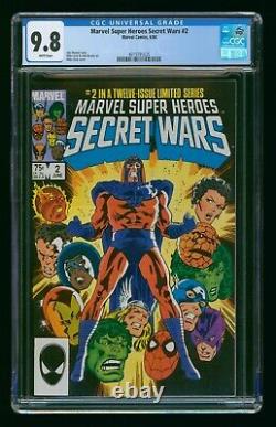 Secret Wars #2 (1984) Cgc 9.8 Marvel Super Heroes White Pages