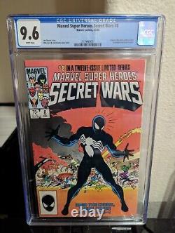 Secret Wars #8 CGC 9.6 WHITE Pages 1984 Marvel Comics Origin of VENOM Symbiote