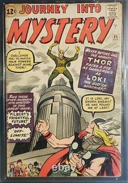 Silver Age Marvel Hero Comic Journey Into Mystery 85 1st Loki Cgc 2.0 1962