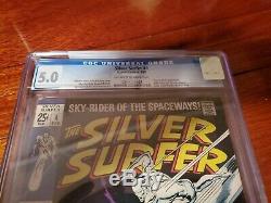 Silver Surfer #4 (CGC 5.0) Classic Buscema battle cover. Key