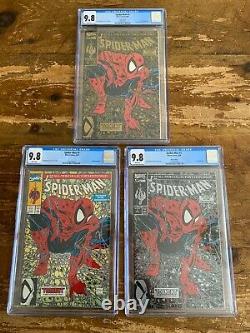 Spider-Man #1 Silver Green Gold Variants Lot CGC 9.8 Marvel Comics McFarlane