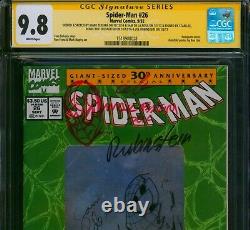 Spider-Man #26? CGC 9.8 5X SIGNED STAN LEE + ORIGINAL SKETCHES? NEWSSTAND 1992