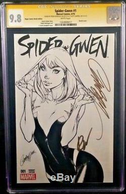 Spider-gwen #1 Cgc Ss 9.8 Campbell Sketch Variant Man Venom Ghost Marvel Comic