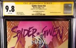 Spider-gwen #24 Cgc Ss 9.8 Campbell Variant Man Venom Ghost Carnage Black Cat Mj