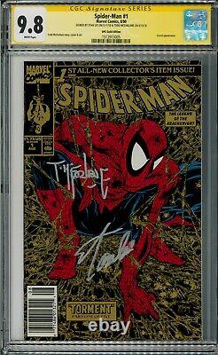 Spider-man 1 Gold UPC CGC 9.8 signed by Todd Mcfarlane and Stan Lee