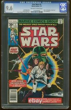 Star Wars 1 JULY 1977 CGC 9.6 NEAR MINT+ 1st Print MARVEL Luke Leia Vader G-201