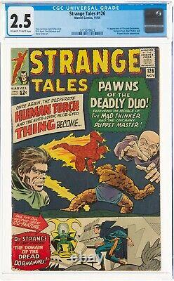 Strange Tales #126 CGC 2.5 (Marvel, 1964) Dr. Strange, 1st app Dormammu AND Clea
