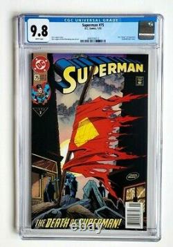 Superman #75 Cgc 9.8 Newsstand 1993 Death Of Superman 1st Print