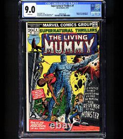 Supernatural Thrillers #5 Cgc 9.0 1st Living Mummy & Origin Marvel Horror 1973