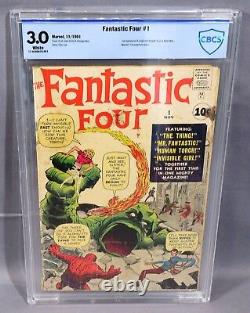 THE FANTASTIC FOUR #1 (White Pages, 1st app.) CBCS 3.0 Marvel 1961 Stan Lee cgc
