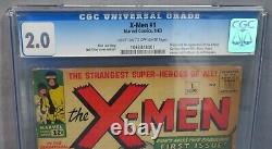 THE X-MEN #1 First appearance & Origin CGC 2.0 GD Marvel Comics 1963 Uncanny