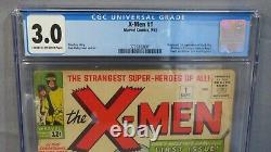 THE X-MEN #1 First appearance & Origin CGC 3.0 GD/VG Marvel Comics 1963 Uncanny