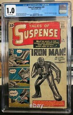Tales of Suspense #39 CGC 1.0 (Marvel Comics) 1st Iron Man/ Tony Stark Kirby Lee