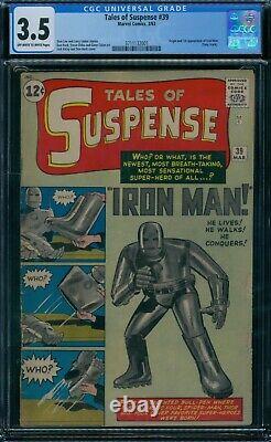 Tales of Suspense 39 CGC 3.5 1st Iron Man owithw pages