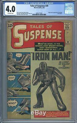 Tales of Suspense #39 CGC 4.0 1963 1st Iron Man! Avengers! K10 201 cm