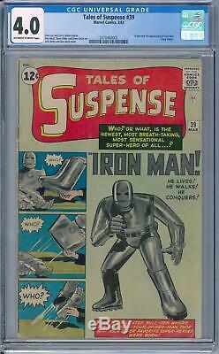Tales of Suspense #39 CGC 4.0 (OW-W) Origin & 1st Appearance of Iron Man
