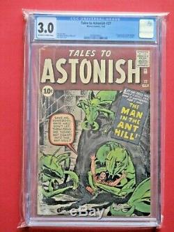Tales to Astonish #27 CGC 3.0 Marvel 1962 Huge Key FIRST App of Ant-Man