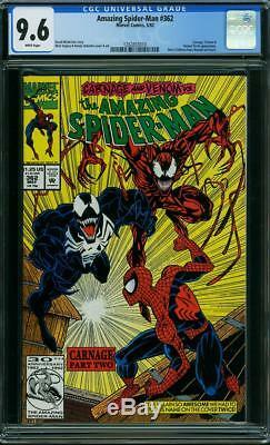 The Amazing Spiderman #361 362 363 CGC 9.6 Lot 1st App. Of Carnage Marvel Comics