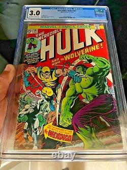 The Incredible Hulk 181 1974 CGC 3.0 1st full Wolverine WOW