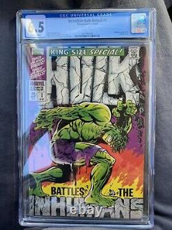 The Incredible Hulk Annual #1 CGC 6.5 1968 Marvel Comics Classic Steranko Cover