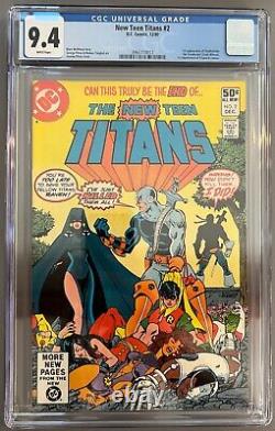 The New Teen Titans #2 CGC 9.4 WP Marvel 1980