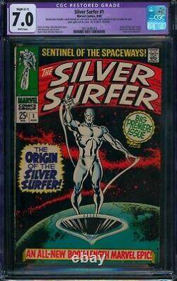 The Silver Surfer #1? CGC 7.0 Restored? Origin Issue! KEY Marvel Comic 1968
