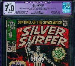 The Silver Surfer #1? CGC 7.0 Restored? Origin Issue! KEY Marvel Comic 1968