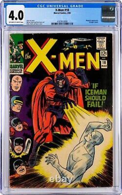 The X-Men #18 CGC 4.0 OWithW Pages 1966 Marvel Magneto Appearance