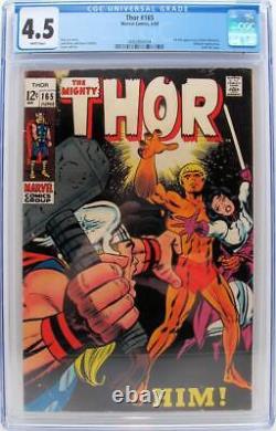 Thor #165 CGC 4.5, Marvel, 1st full app of HIM Guardians of the Galaxy Movie